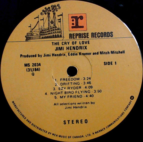 Jimi Hendrix : The Cry Of Love (LP, Album, RE)
