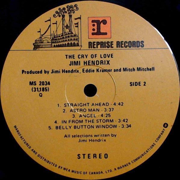 Jimi Hendrix : The Cry Of Love (LP, Album, RE)