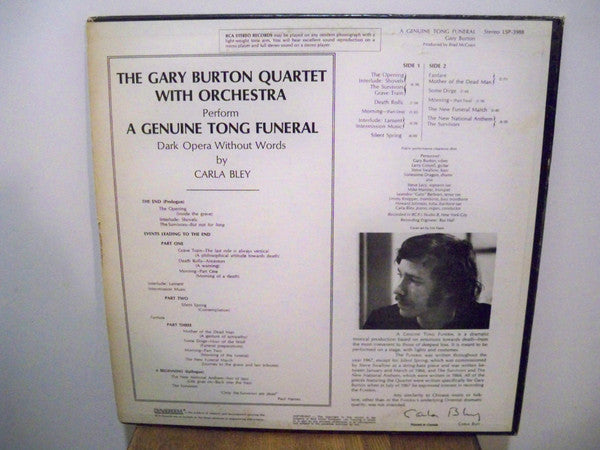 Gary Burton Quartet : A Genuine Tong Funeral (LP, Album, Dyn)