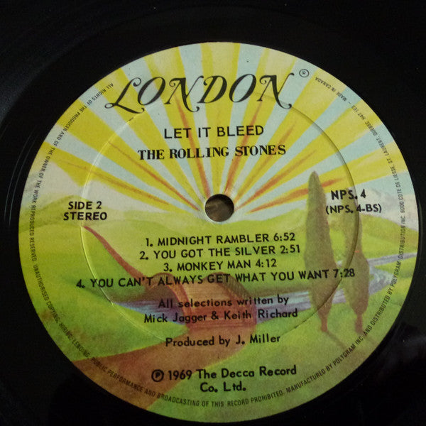 The Rolling Stones : Let It Bleed (LP, Album, RE)