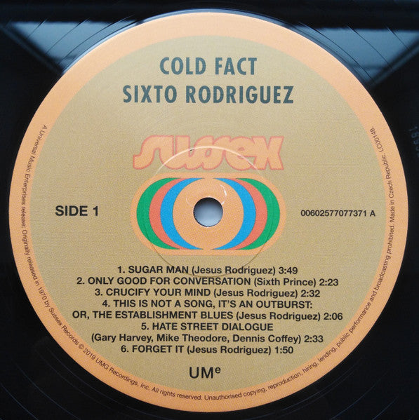 Sixto Rodriguez : Cold Fact (LP, Album, RE, RM, 180)