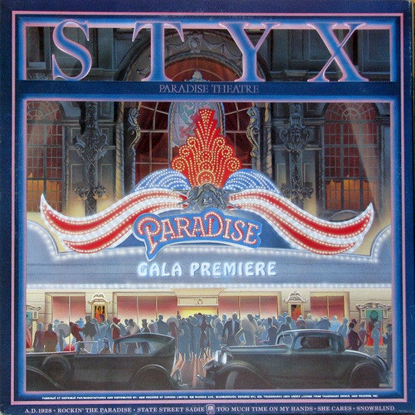 Styx : Paradise Theatre (LP, Album, Etch, Gat)