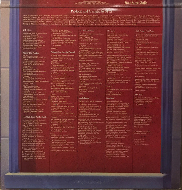 Styx : Paradise Theatre (LP, Album, Etch, Gat)