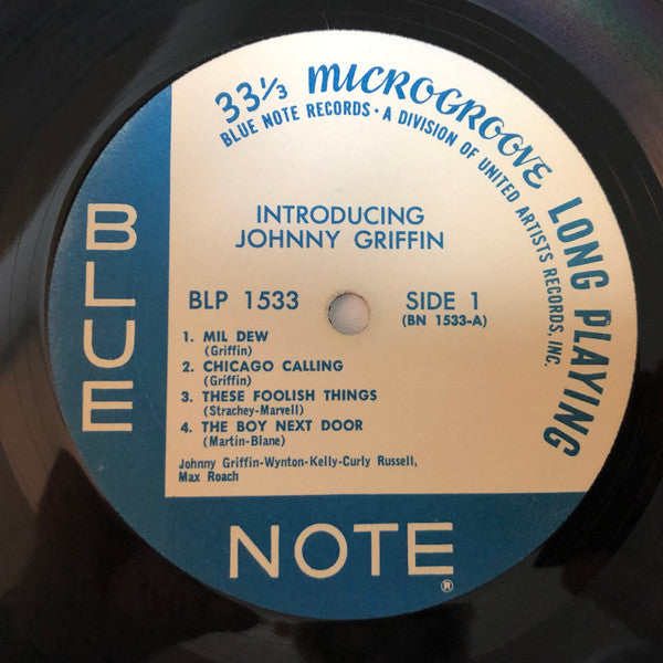 Johnny Griffin : Introducing Johnny Griffin (LP, Album, Mono, US )