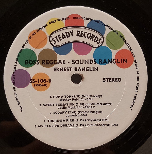 Ernest Ranglin : Boss Reggae - Sounds Ranglin (LP, Album)