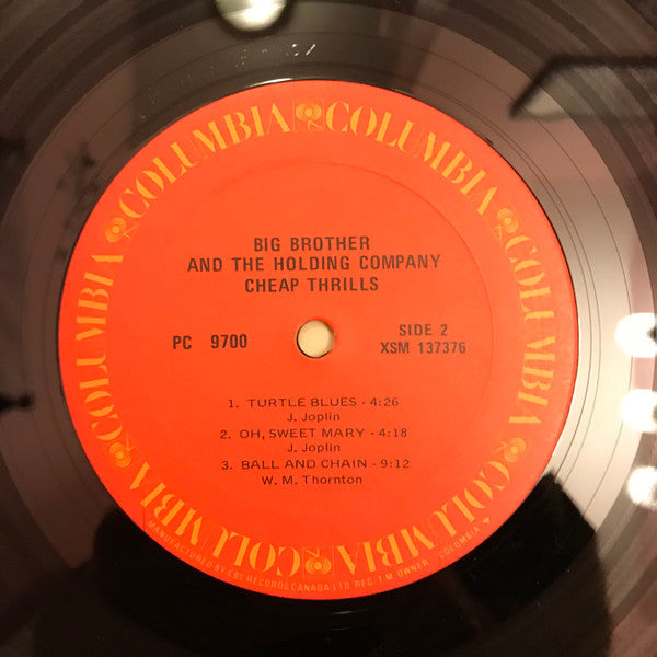Big Brother & The Holding Company : Cheap Thrills (LP, Album, RE, Gat)