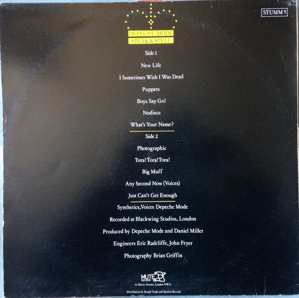 Depeche Mode : Speak & Spell (LP, Album, RP, CBS)