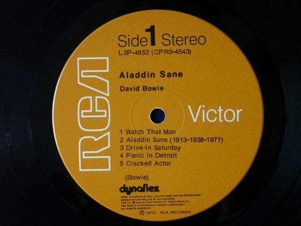 David Bowie : Aladdin Sane (LP, Album, Gat)