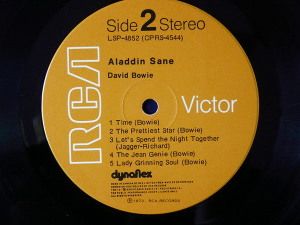 David Bowie : Aladdin Sane (LP, Album, Gat)