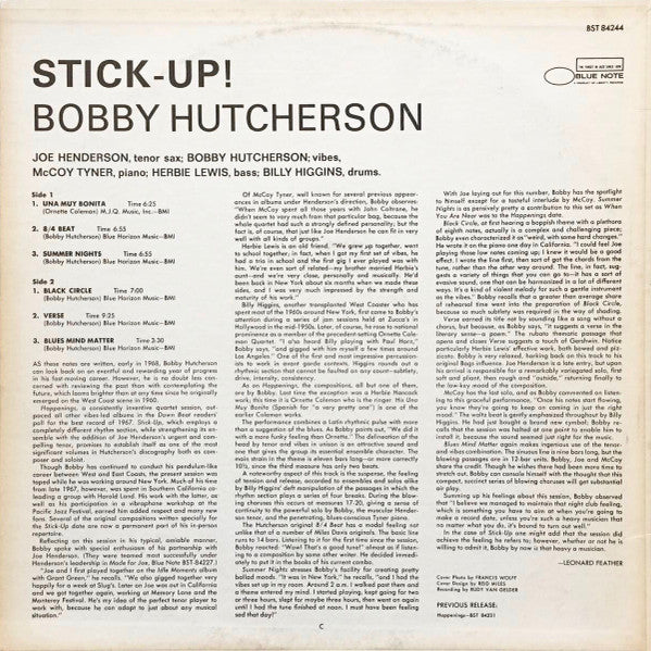 Bobby Hutcherson : Stick-Up! (LP, Album)