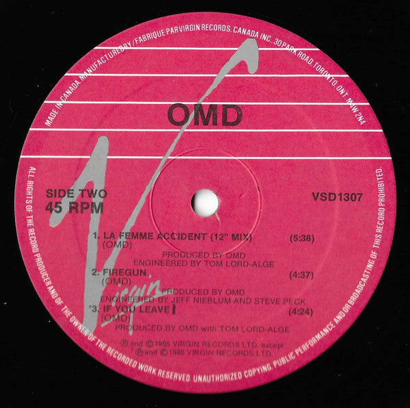 Orchestral Manoeuvres In The Dark : If You Leave · La Femme Accident · 12" Mixes (12", Single)