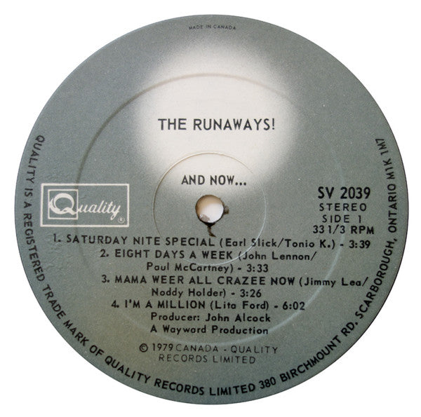 The Runaways : And Now... The Runaways (LP, Album)