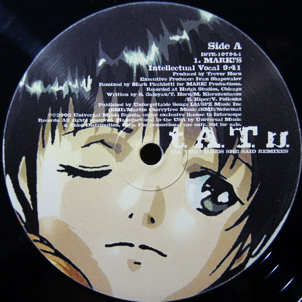 t.A.T.u. : All The Things She Said (Remixes) (12", Promo)