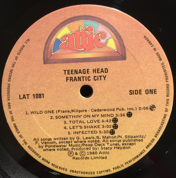 Teenage Head : Frantic City (LP, Album)