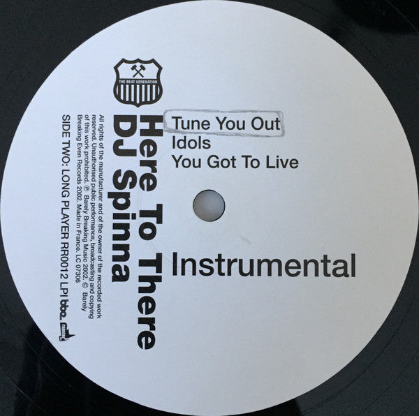 DJ Spinna : Here To There (Instrumentals) (2xLP, Album)