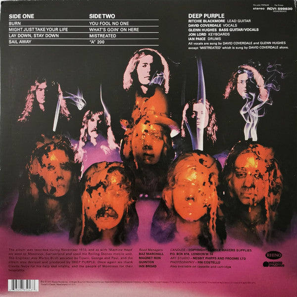 Deep Purple : Burn (LP, Album, Ltd, RE, Pur)
