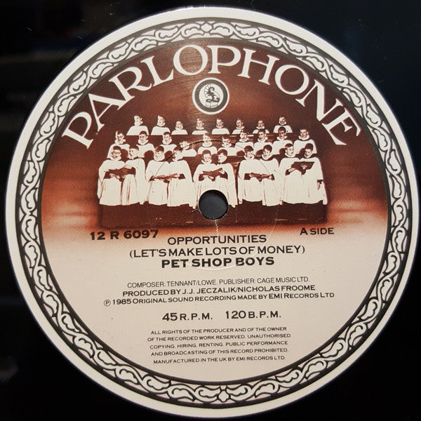 Pet Shop Boys : Opportunities (Let's Make Lots Of Money) (Dance Mix) (12", Single)