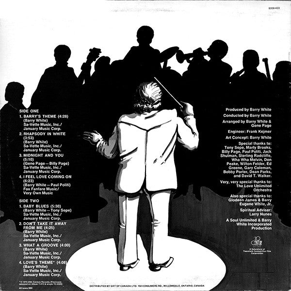 Love Unlimited Orchestra : Rhapsody In White (LP, Album)