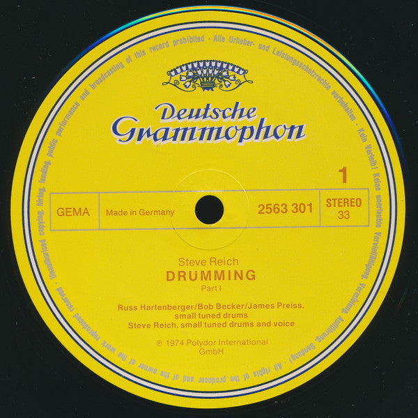 Steve Reich : Drumming / Music For Mallet Instruments, Voices And Organ / Six Pianos (3xLP, RE + Box)