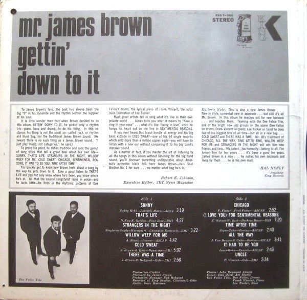 James Brown : Gettin' Down To It (LP, Album, Gat)