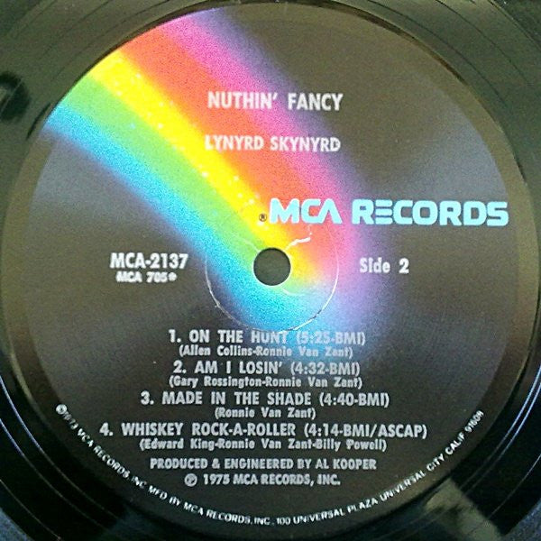 Lynyrd Skynyrd : Nuthin' Fancy (LP, Album, Glo)
