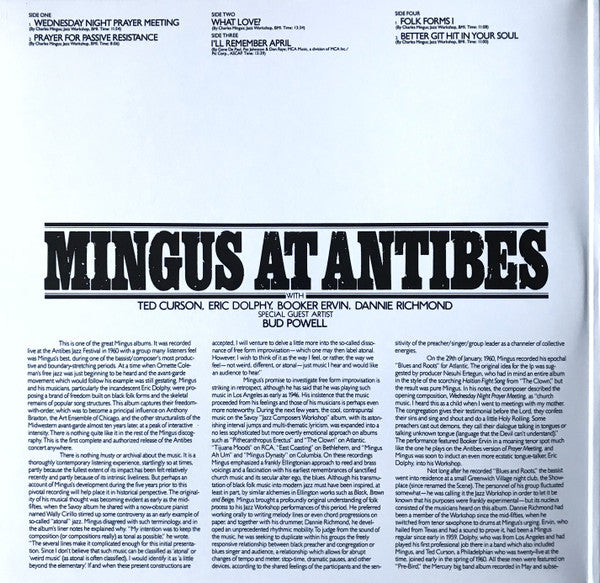 Charles Mingus : Mingus At Antibes (2xLP, Album, RE, RM, 180)