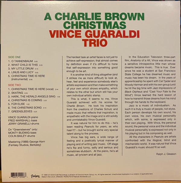 Vince Guaraldi Trio : A Charlie Brown Christmas (LP, Album, Ltd, Pic)
