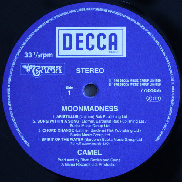 Camel : Moonmadness (LP, Album, RE, Gat)