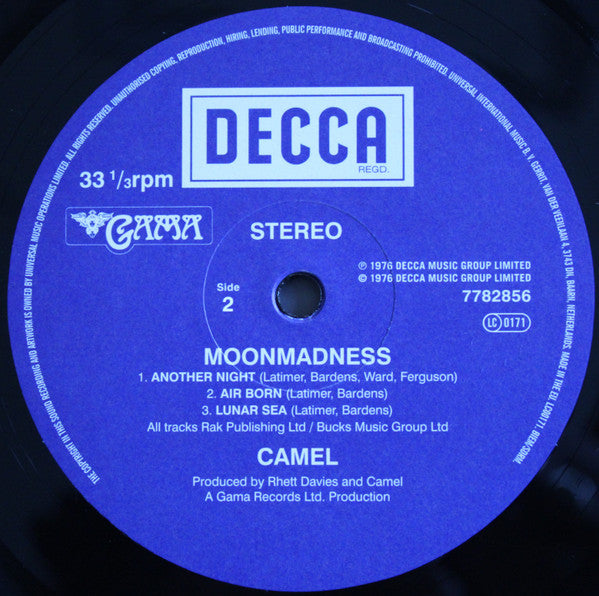Camel : Moonmadness (LP, Album, RE, Gat)