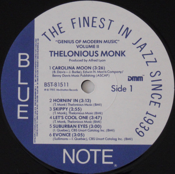 Thelonious Monk : Genius Of Modern Music Volume 2 (LP, Comp, Mono, RE, RM, DMM)