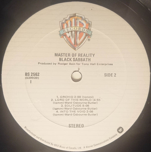 Black Sabbath : Master Of Reality (LP, Album, RE)