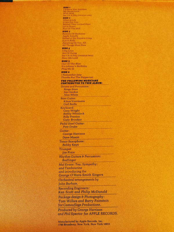 George Harrison : All Things Must Pass (3xLP, Album + Box)