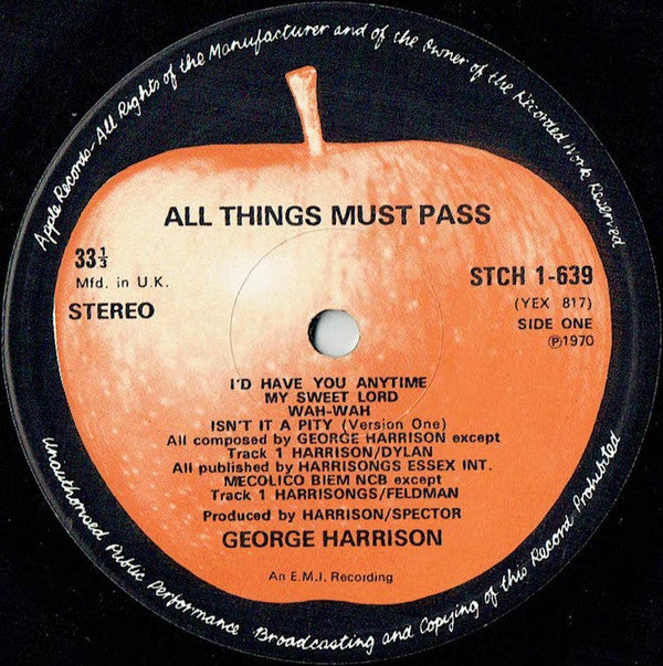 George Harrison : All Things Must Pass (3xLP, Album + Box)