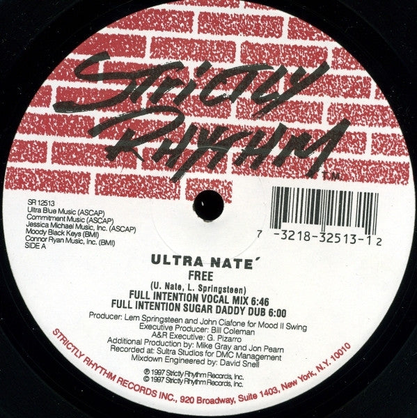 Ultra Naté : Free (12", Gen)