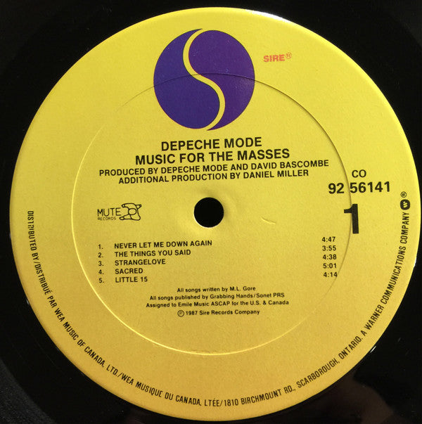 Depeche Mode : Music For The Masses (LP, Album)