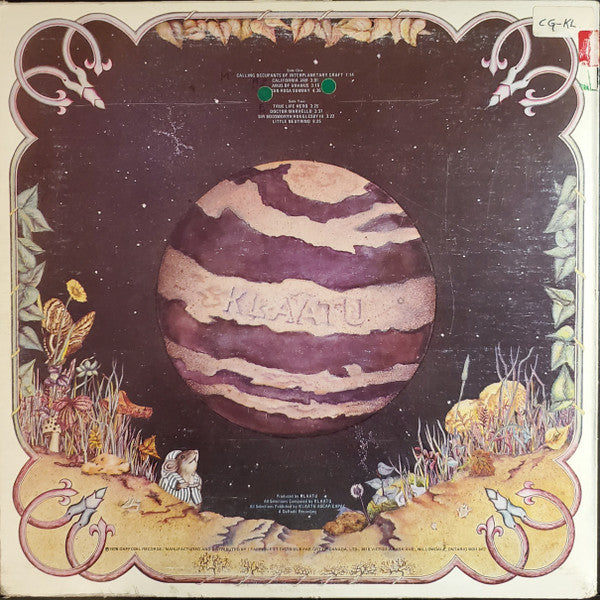 Klaatu : 3:47 E.S.T. (LP, Album, RP, Sec)