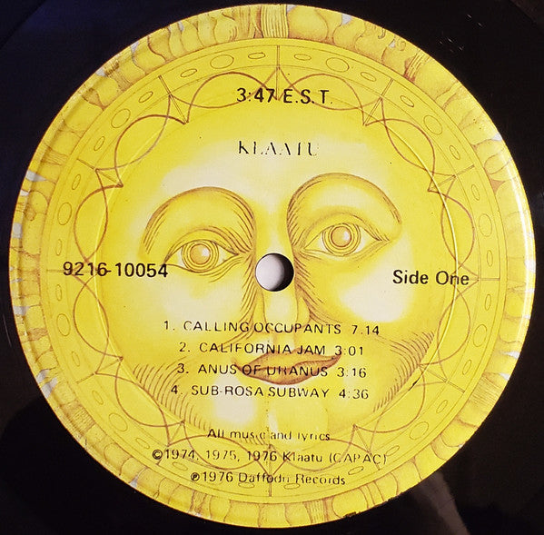 Klaatu : 3:47 E.S.T. (LP, Album, RP, Sec)