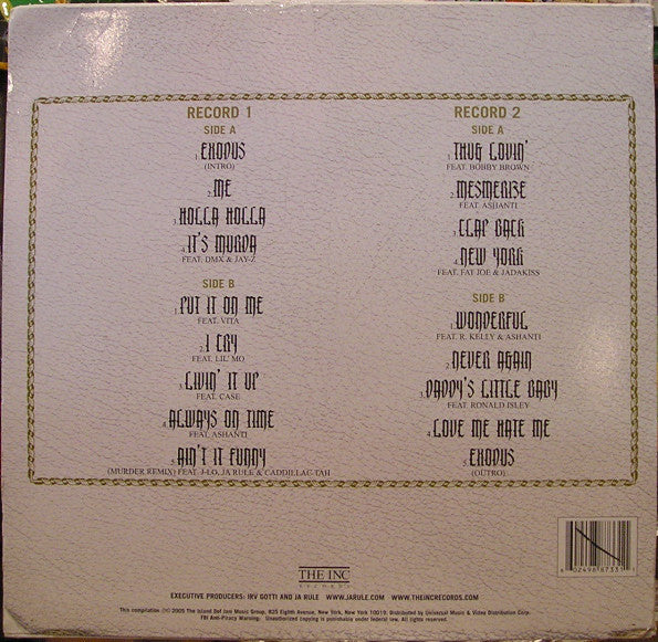 Ja Rule : Exodus (2xLP, Album, Comp)
