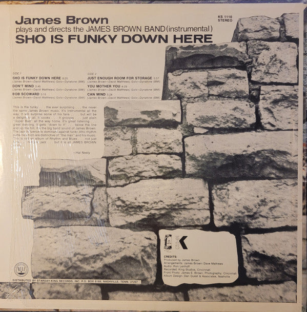 James Brown Plays And Directs The James Brown Band : Sho Is Funky Down Here (LP, Album)