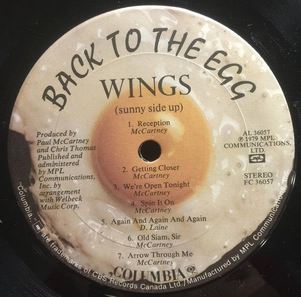 Wings (2) : Back To The Egg (LP, Album)