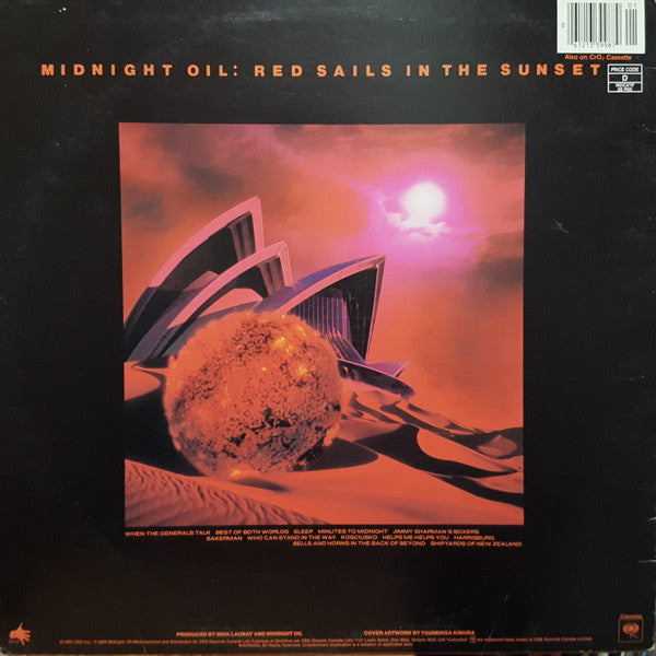 Midnight Oil : Red Sails In The Sunset (LP, Album, RE)