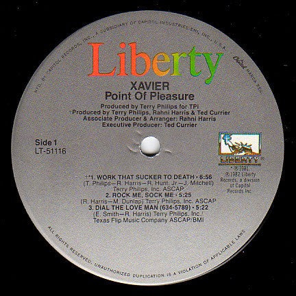 Xavier (2) : Point Of Pleasure (LP, Album, Win)