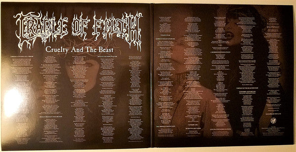 Cradle Of Filth : Cruelty And The Beast (Re-Mistressed) (2xLP, Album, RE, RM, Bon)