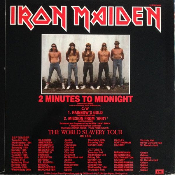 Iron Maiden : 2 Minutes To Midnight (12", Single)