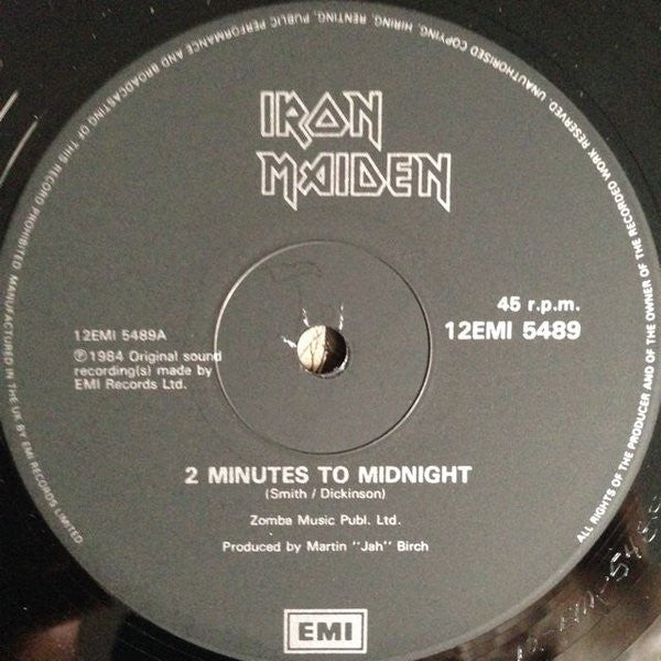 Iron Maiden : 2 Minutes To Midnight (12", Single)