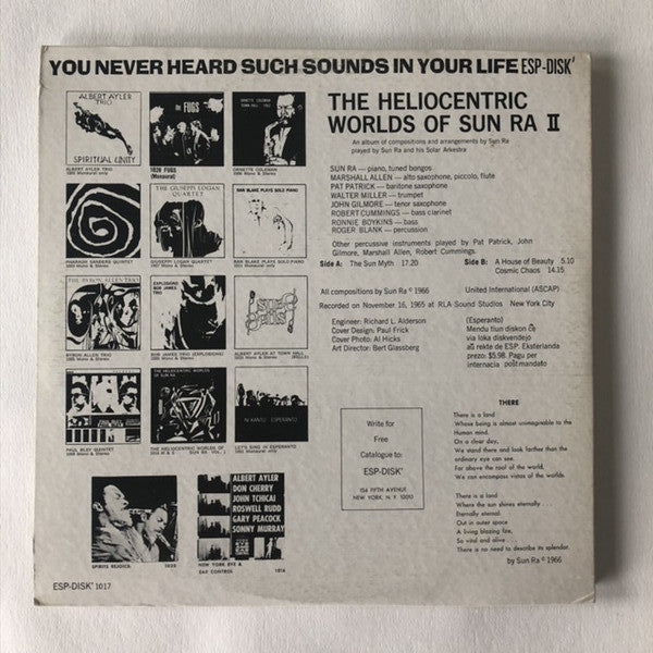 Sun Ra : The Heliocentric Worlds Of Sun Ra, Volume 2 (LP, Album)