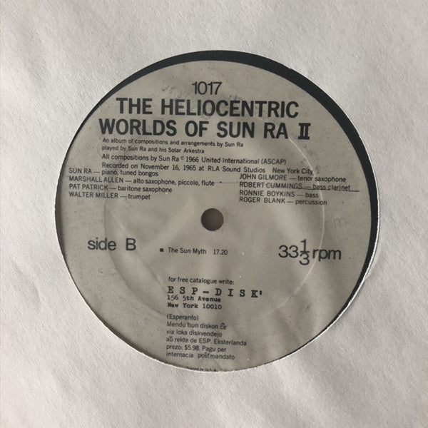 Sun Ra : The Heliocentric Worlds Of Sun Ra, Volume 2 (LP, Album)