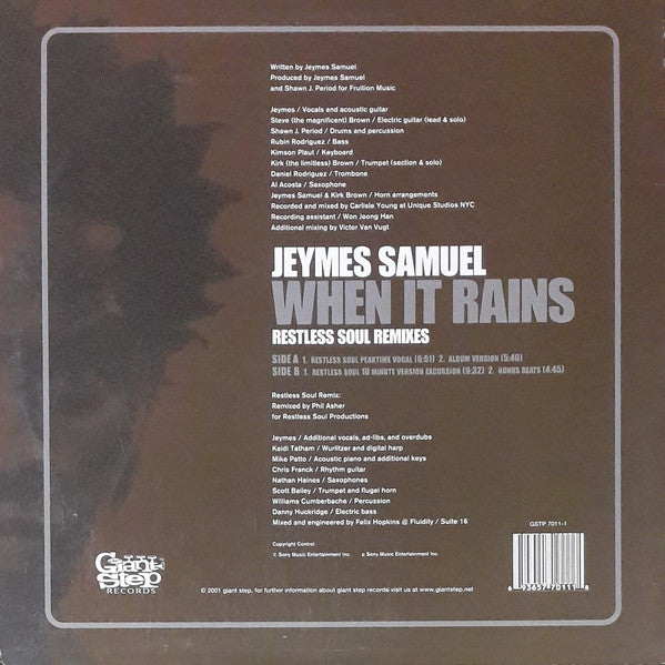 Jeymes Samuel : When It Rains (Restless Soul Remixes) (12")