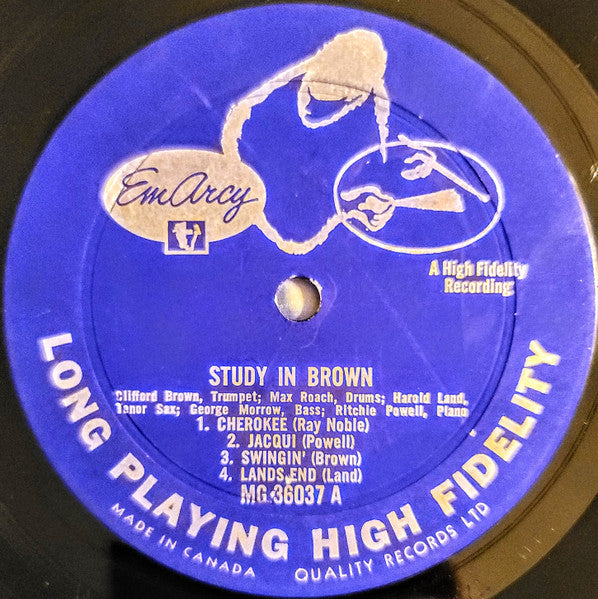 Clifford Brown And Max Roach : Study In Brown (LP, Album, Mono)