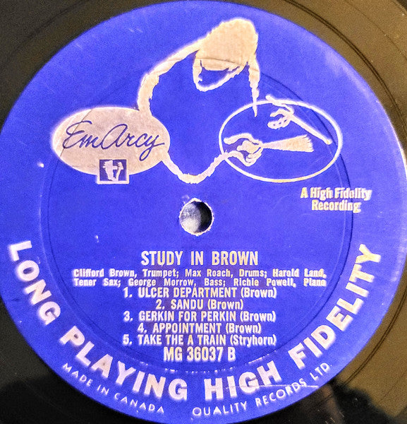 Clifford Brown And Max Roach : Study In Brown (LP, Album, Mono)